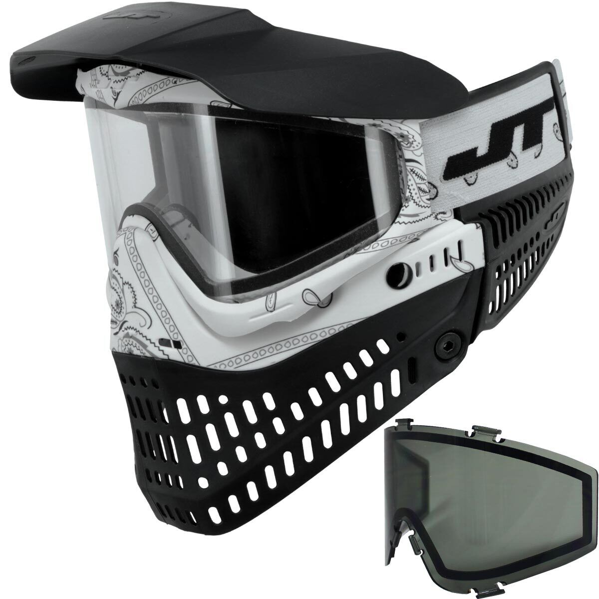 Jt ProFlex White Bandana LE Paintball Mask